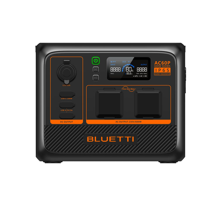 BLUETTI AC60P Estação de Energia Portátil | 600 W 504 Wh