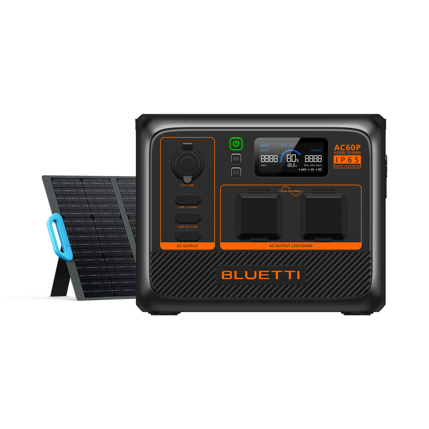 BLUETTI AC60P Estação de Energia Portátil | 600 W 504 Wh