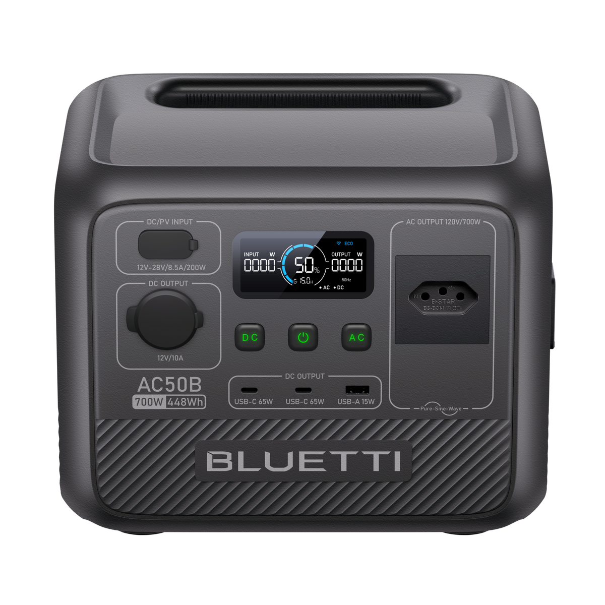 BLUETTI AC50B Estação de Energia Portátil | 700 W 448 Wh